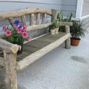 Скамейка садовая деревянная