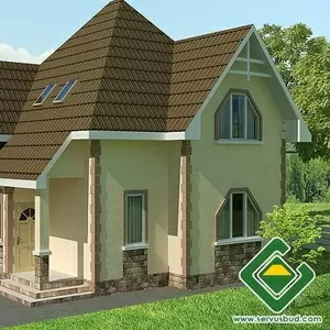 Строительство панельно-каркасных домов под ключ (СИП-панели) 107, 13 м2