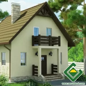 Строительство панельно-каркасных домов под ключ (СИП-панели) 98, 24 м2